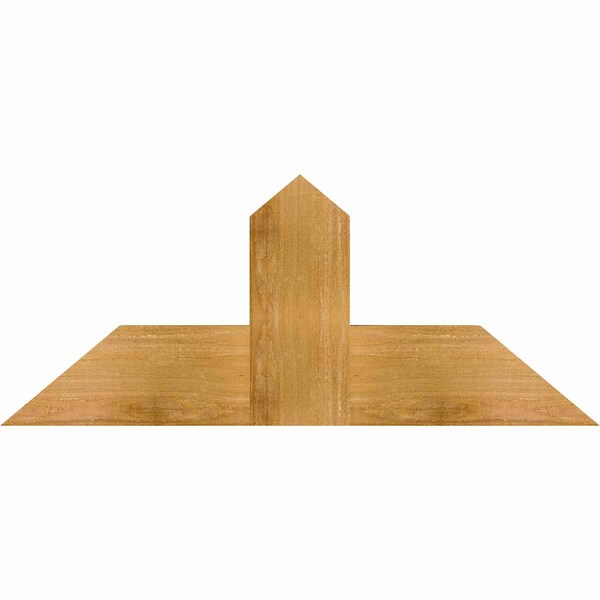 Ekena Millwork Portland Rough Sawn Timber Gable Bracket, Western Red Cedar, 36"W x 15"H x 4"D x 6"F, 10/12 Pitch GBW036X15X0406POR00RWR - main